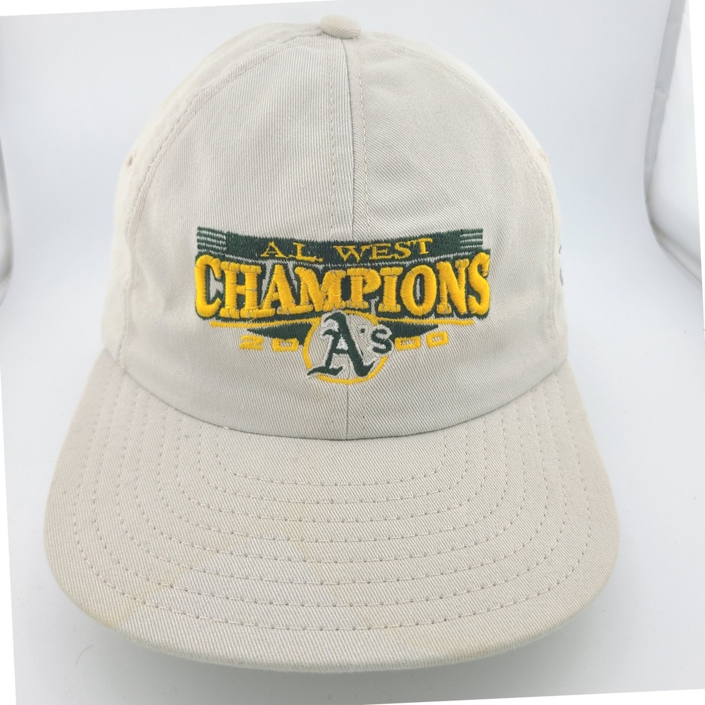 Oakland Athletics New Era 2000 AL West Champions Hat MLB Baseball Y2K Strapback